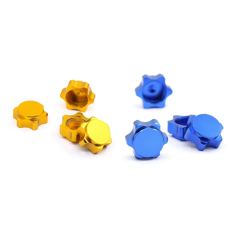 8Pcs Aluminum Wheel Hub Cover Anti-Dust Cover 17Mm Hex Nut For 1/8 RC Car,Gold & Blue
8Pcs Aluminum Wheel Hub Cover Anti-Dust Cover 17Mm Hex Nut For 1/8 RC Car,Gold & Blue