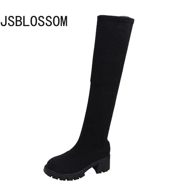 Knee length boots Women's 2023 new thick soled black thin boots Women's elastic sock boots
Knee length boots Women's 2023 new thick soled black thin boots Women's elastic sock boots