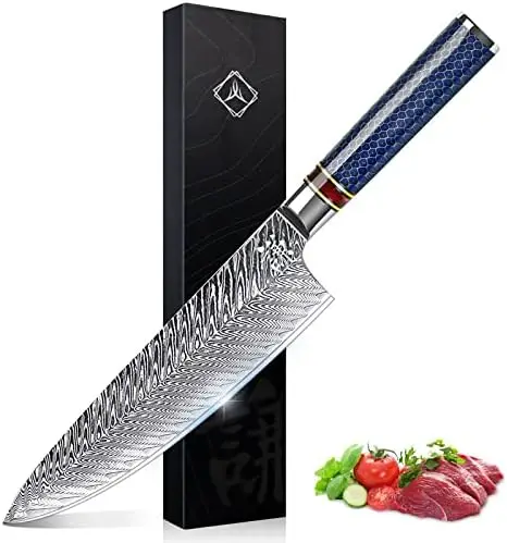 Chef Knife, 8 Inch Chef Knife, Professional Kitchen Knife, Super 67 Layer Stainless Steel Knife, VG-10 Japanese Chef Knife with
Chef Knife, 8 Inch Chef Knife, Professional Kitchen Knife, Super 67 Layer Stainless Steel Knife, VG-10 Japanese Chef Knife with