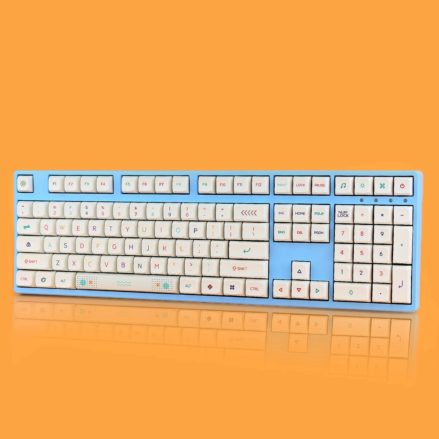 

Neon Light Theme PBT Keycap for Thai English Korean Keycaps XDA Sublimation Compatible with 61/64/84/87/98/104/127 Keyboard