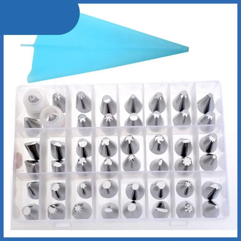 52Pcs Stainless Steel Cream Decorating Mouth Pastry Bag Flower Cake Nozzle DIY Cake Decor Kit Piping Tips Pastry Icing Bake Tool
52Pcs Stainless Steel Cream Decorating Mouth Pastry Bag Flower Cake Nozzle DIY Cake Decor Kit Piping Tips Pastry Icing Bake Tool