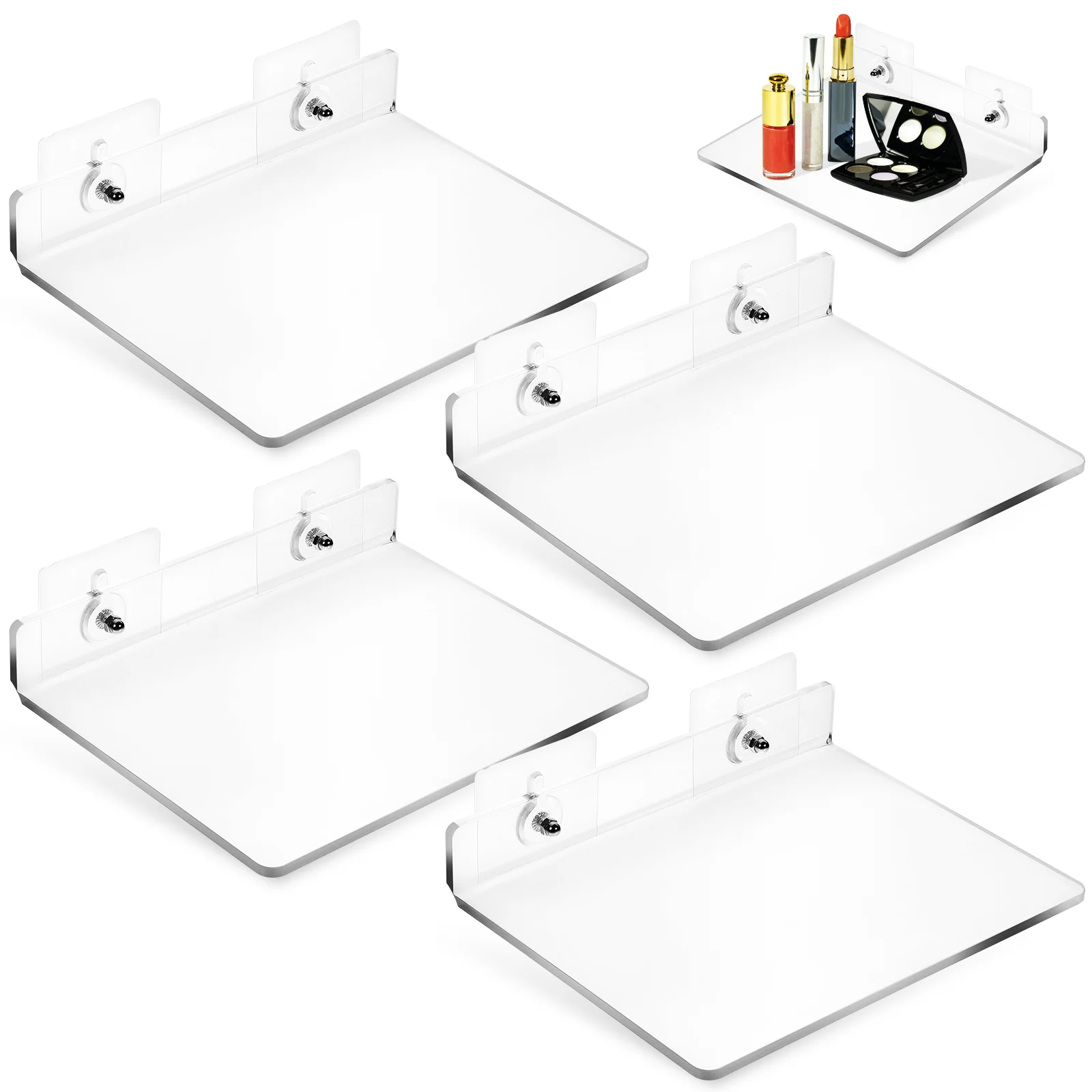4 Pcs Acrylic Storage Rack Floating Shelves Wall-mounted Kitchen Racks No Drill Shelf Baby
4 Pcs Acrylic Storage Rack Floating Shelves Wall-mounted Kitchen Racks No Drill Shelf Baby