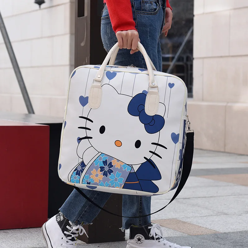 Kawaii Hello Kitty Корейская мультяшная дорожная сумка, водонепроницаемая ПУ сумка для багажа, дорожная сумка большой емкости, дорожная сумка, подарок для детей
Kawaii Hello Kitty Корейская мультяшная дорожная сумка, водонепроницаемая ПУ сумка для багажа, дорожная сумка большой емкости, дорожная сумка, подарок для детей