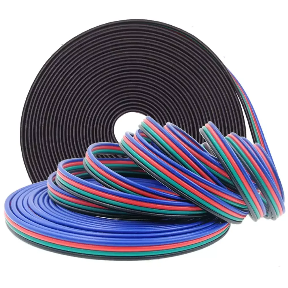 4PIN RGB Extension Cable DC 12V 1m 2m 3m 5m 10m 20m 100m Power Cord Extension Wire With Needles For 2835 5050 RGB LED Strip
4PIN RGB Extension Cable DC 12V 1m 2m 3m 5m 10m 20m 100m Power Cord Extension Wire With Needles For 2835 5050 RGB LED Strip