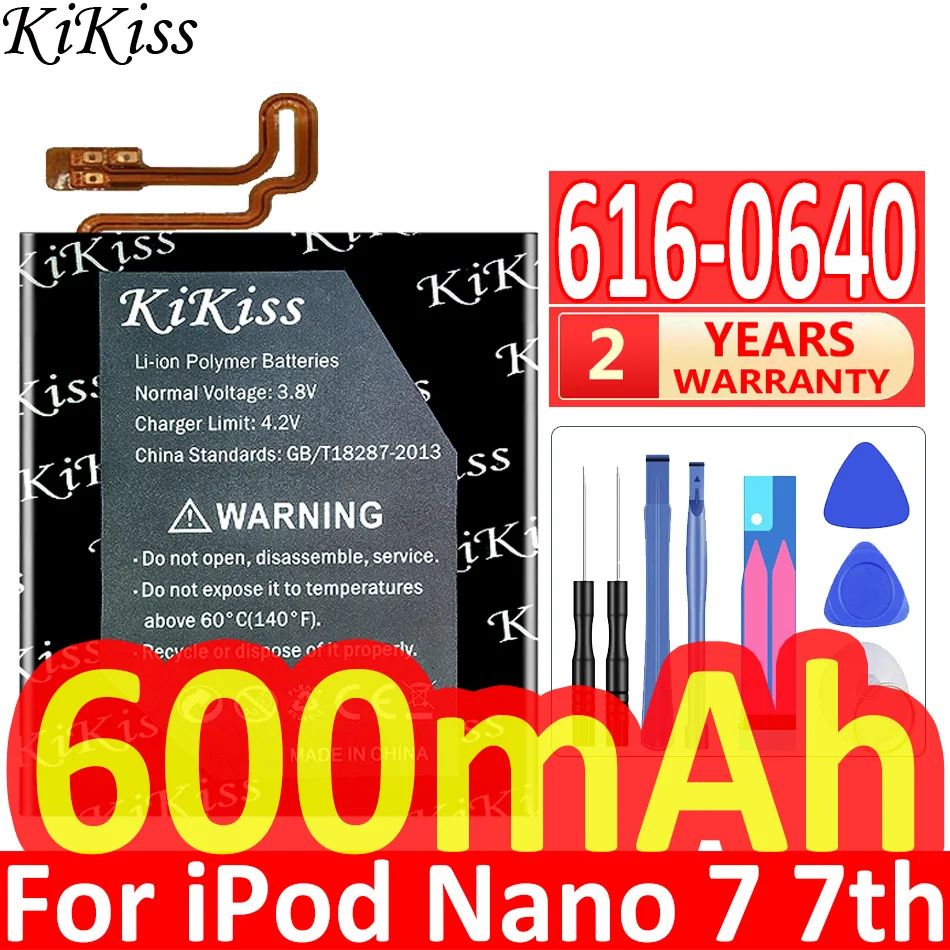 

KiKiss 6160640 600mAh Battery For IPOD Nano 7 Nano7/7th MB903LL/A;616-0639;616-0640 [W0784] MP3 MP4 Batteries + Free Tools