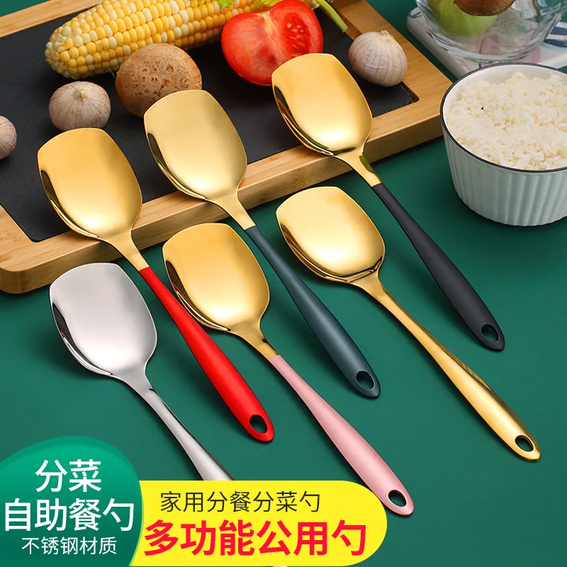 Black Gold Kitchen Food Turners Cooking Utensils Stainless Steel Turners With Colorful Long Handle Kitchen Tools Kitchen Gadgets
Black Gold Kitchen Food Turners Cooking Utensils Stainless Steel Turners With Colorful Long Handle Kitchen Tools Kitchen Gadgets
