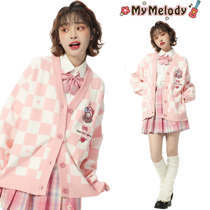 Новинка, милые свитера Sanrio Melody, куртка средней длины для девочек в стиле мультфильма Cinnamoroll, зимний теплый кардиган Kuromi, свободные топы, клет...
Новинка, милые свитера Sanrio Melody, куртка средней длины для девочек в стиле мультфильма Cinnamoroll, зимний теплый кардиган Kuromi, свободные топы, клет...