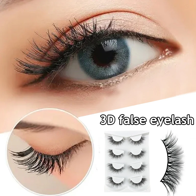 New 4 Pairs End Eye Elongated Eyelashes Natural False Eyelashes 3D Realistic Cross Long Nude Makeup Women Big Eye Lashes
New 4 Pairs End Eye Elongated Eyelashes Natural False Eyelashes 3D Realistic Cross Long Nude Makeup Women Big Eye Lashes