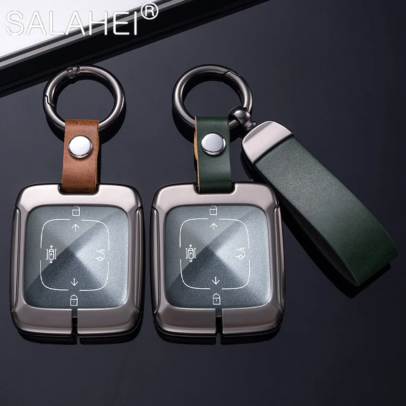 New Zinc Alloy Leather Car Remote Key Case Cover For Extremely Krypton 001 ZEEKR NFC Card Key Protector Keychain Car Accessories
New Zinc Alloy Leather Car Remote Key Case Cover For Extremely Krypton 001 ZEEKR NFC Card Key Protector Keychain Car Accessories