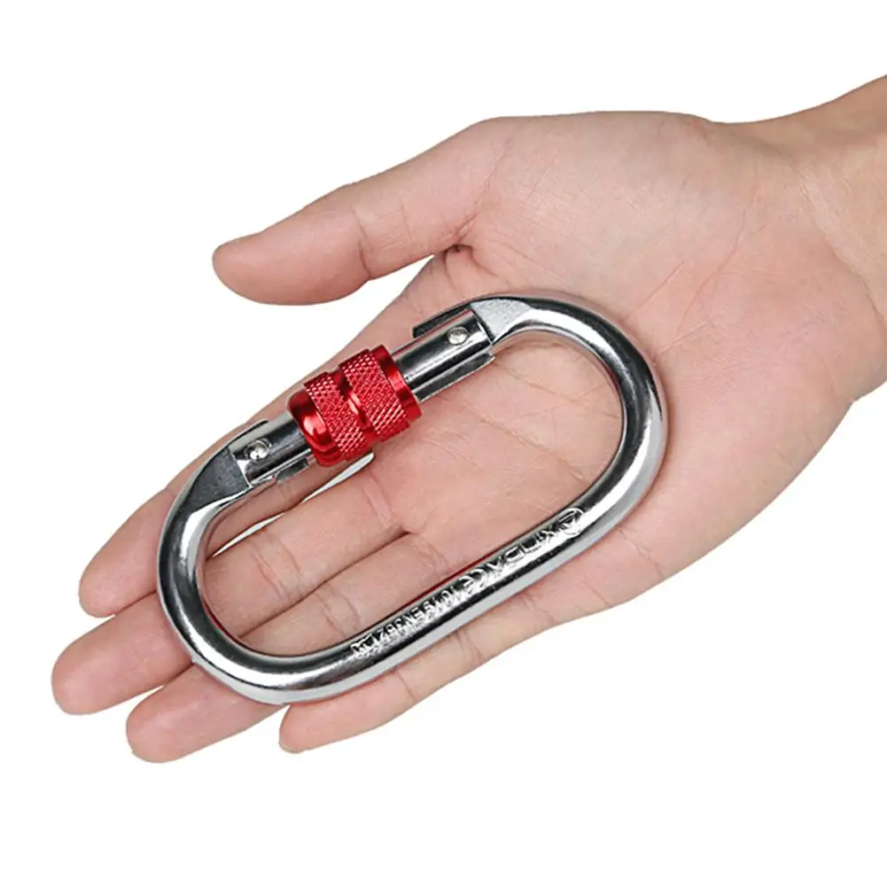 Climbing Carabiner Durable Anti Slip Practical Tent Climbing Carabiner Good Load-bearing O-shaped Steel Lock for Outdoor
Climbing Carabiner Durable Anti Slip Practical Tent Climbing Carabiner Good Load-bearing O-shaped Steel Lock for Outdoor