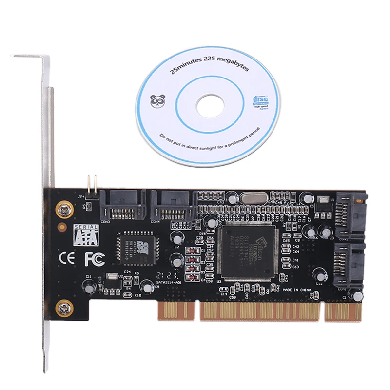 4-Port RAID Controller Card PCI Expand Card 2.0 SATA II With Sil3114 Chip PCI Sata Internal Ports Raid Controller Card
4-Port RAID Controller Card PCI Expand Card 2.0 SATA II With Sil3114 Chip PCI Sata Internal Ports Raid Controller Card
