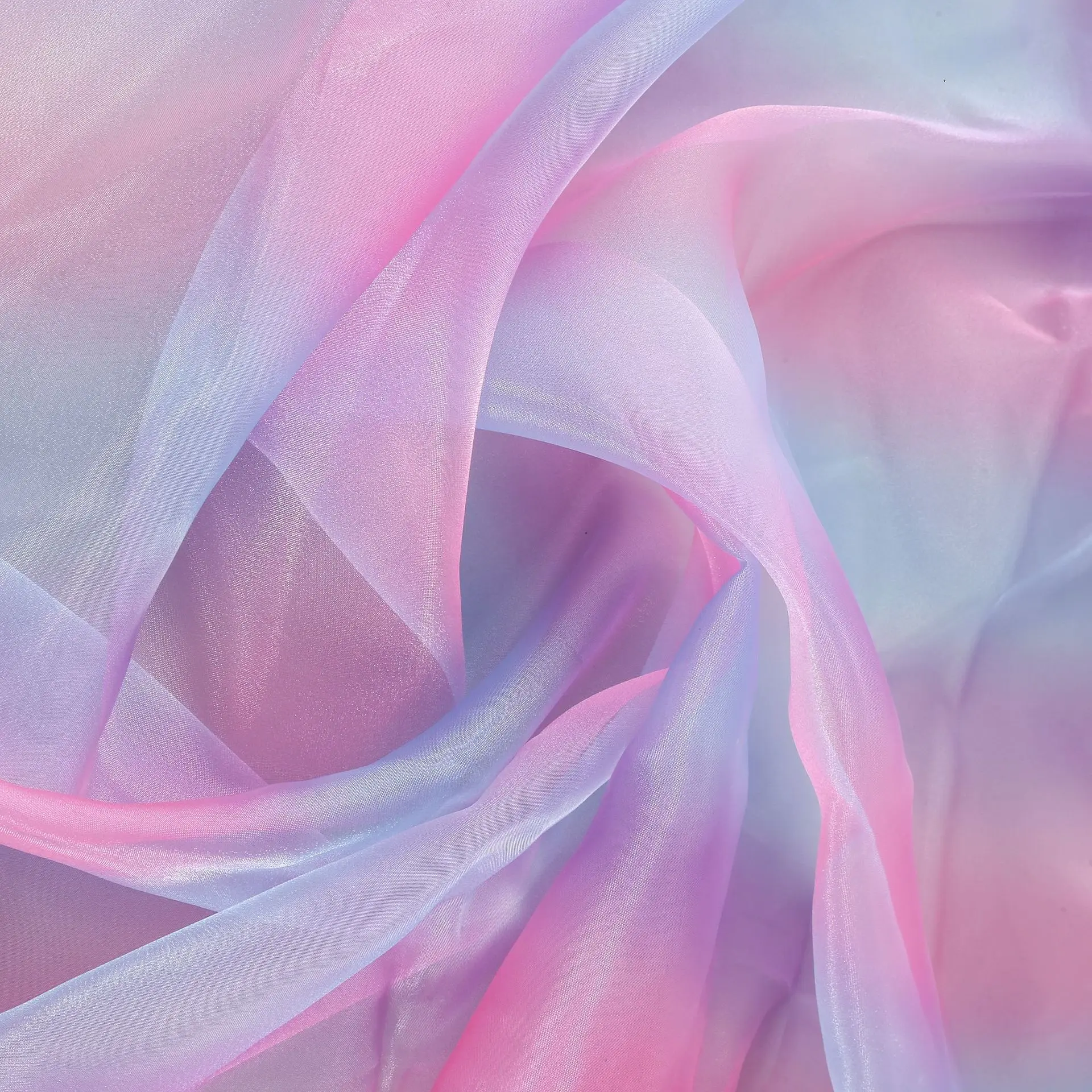 Gradient Color Organza Fabric Breathable Holographic Wedding Dress Stage Clothing Fabric Photo Background Performance Decoration
Gradient Color Organza Fabric Breathable Holographic Wedding Dress Stage Clothing Fabric Photo Background Performance Decoration