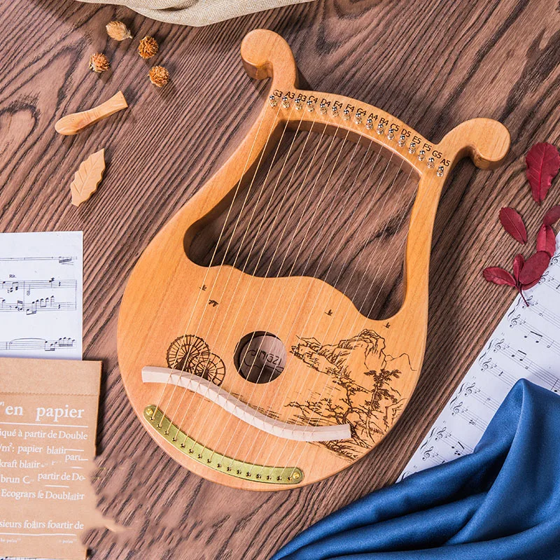 Традиционный шпон Lyre Harp 16 струн, портативный классический профессиональный специальный инструмент, шпон, струны Lyre
Традиционный шпон Lyre Harp 16 струн, портативный классический профессиональный специальный инструмент, шпон, струны Lyre
