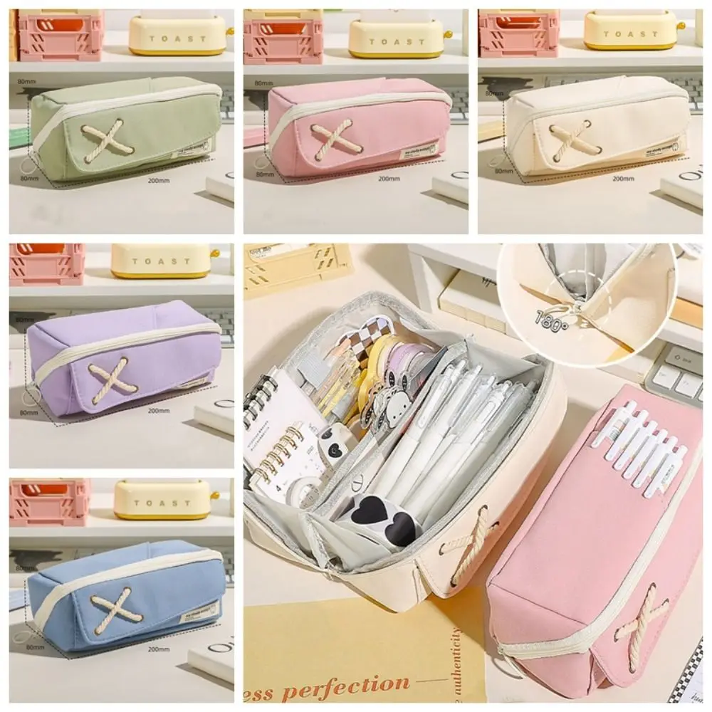 Pen Holder Large Capacity Pencil Case Makeup Cosmetic Pouch Multi-layer 3 Compartments Double Zipper Desk Organizer
Pen Holder Large Capacity Pencil Case Makeup Cosmetic Pouch Multi-layer 3 Compartments Double Zipper Desk Organizer