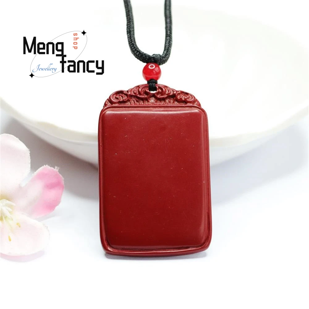 Charms Fashion Natural Cinnabar Purple Gold Sand Peace Safety Plaque Pendant Amulets Luxury Fine Jewelry Women Men Holiday Gift
Charms Fashion Natural Cinnabar Purple Gold Sand Peace Safety Plaque Pendant Amulets Luxury Fine Jewelry Women Men Holiday Gift