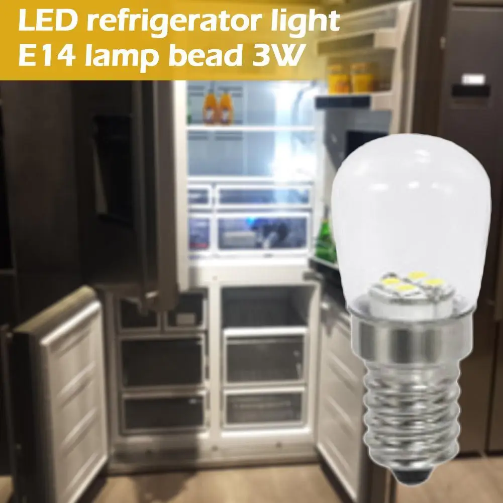 

2pcs LED Fridge Light Bulb E14 3W Refrigerator Corn Bulb 220V LED Lamp White/Warm White SMD2835 Replace Halogen Chandelier Light