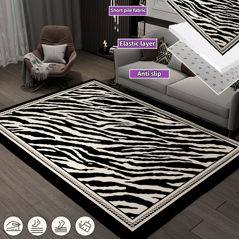 Fashionable Black White Striped Carpets Nordic Decoration Home Living Room Area Rugs Bedroom Decor Bedside Carpet Non-slip Mats
Fashionable Black White Striped Carpets Nordic Decoration Home Living Room Area Rugs Bedroom Decor Bedside Carpet Non-slip Mats