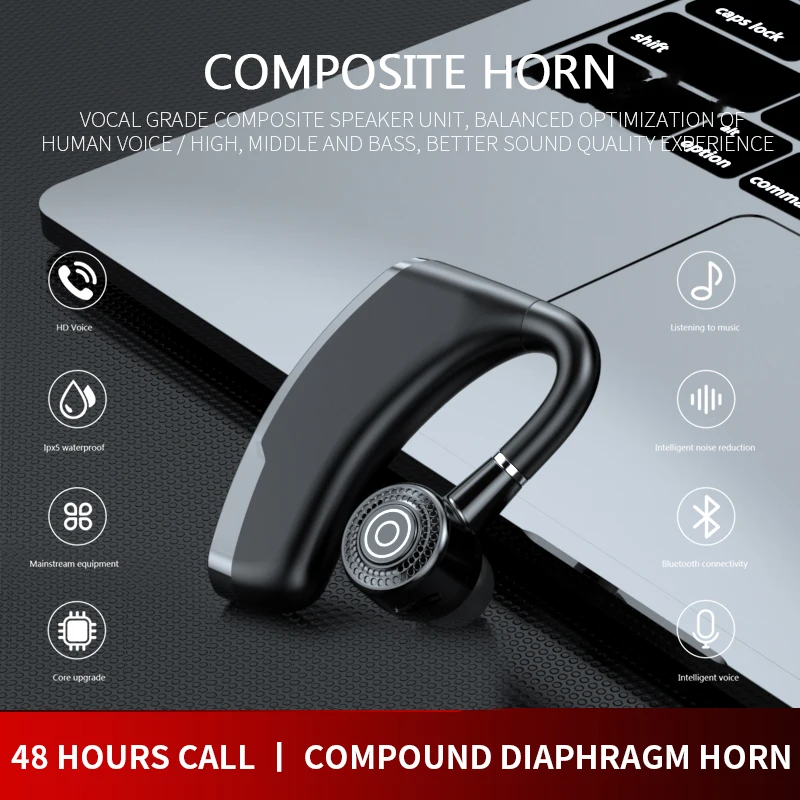 Wireless Bluetooth Headset Ultra-Long Battery Life Business Headset Single Ear Earplugs Left and Right Ear Wearing Mobile Phone
Wireless Bluetooth Headset Ultra-Long Battery Life Business Headset Single Ear Earplugs Left and Right Ear Wearing Mobile Phone