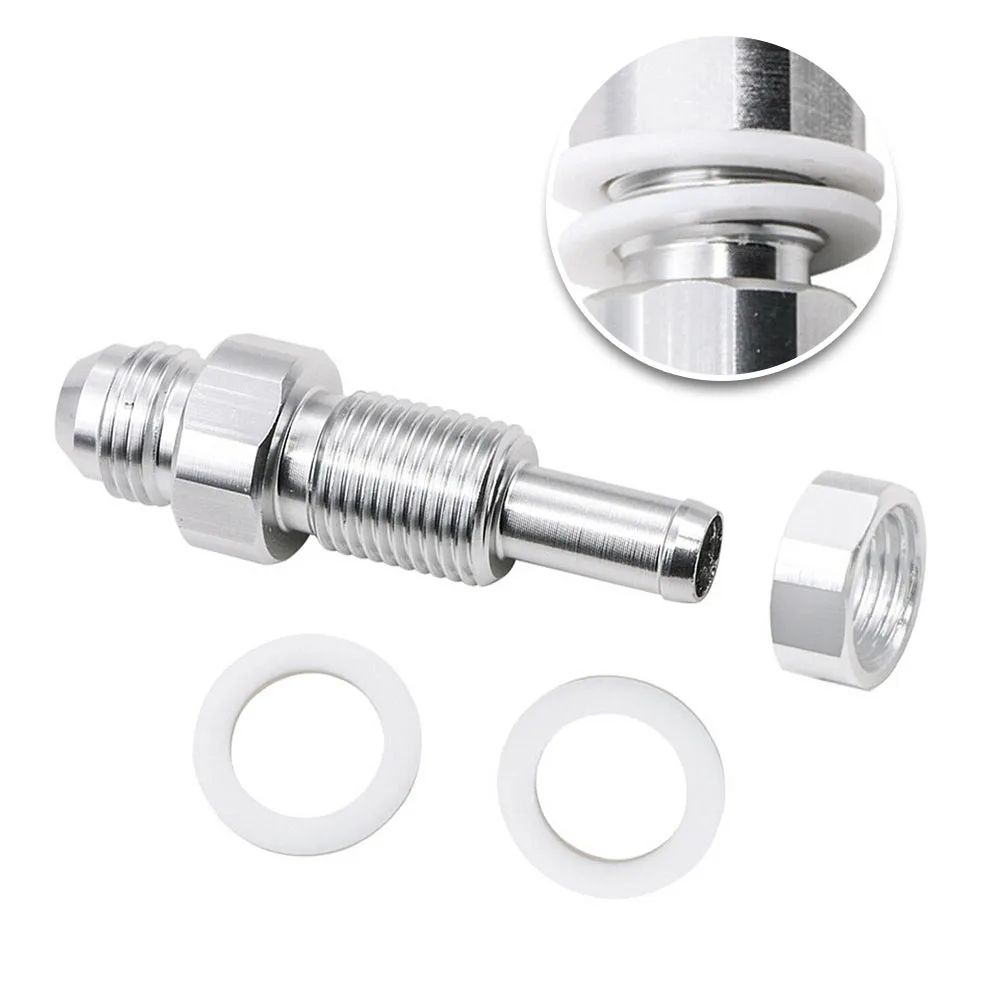 Silver Car Fuel Tank Fitting 6AN Male Flare Bulkhead To 5/16 Hose Barb Fuel Tank Fitting Auto Modified Aluminu
Silver Car Fuel Tank Fitting 6AN Male Flare Bulkhead To 5/16 Hose Barb Fuel Tank Fitting Auto Modified Aluminu