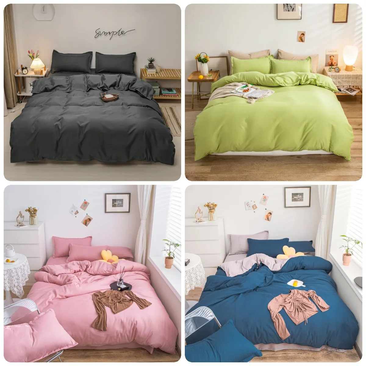 Solid Color Bedding set Sanding Bed set Duvet Cover Twin Queen King Quilt Cover Comforter cover Bed sheet pillowcase 9 Color
Solid Color Bedding set Sanding Bed set Duvet Cover Twin Queen King Quilt Cover Comforter cover Bed sheet pillowcase 9 Color