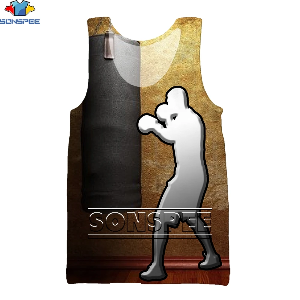SONSPEE Boxer And Fight Sandbag 3D Printed Beach Sports Vest Boxing Graphic Top Sleeveless Tank Top Man Women Oversized Tees
SONSPEE Boxer And Fight Sandbag 3D Printed Beach Sports Vest Boxing Graphic Top Sleeveless Tank Top Man Women Oversized Tees
