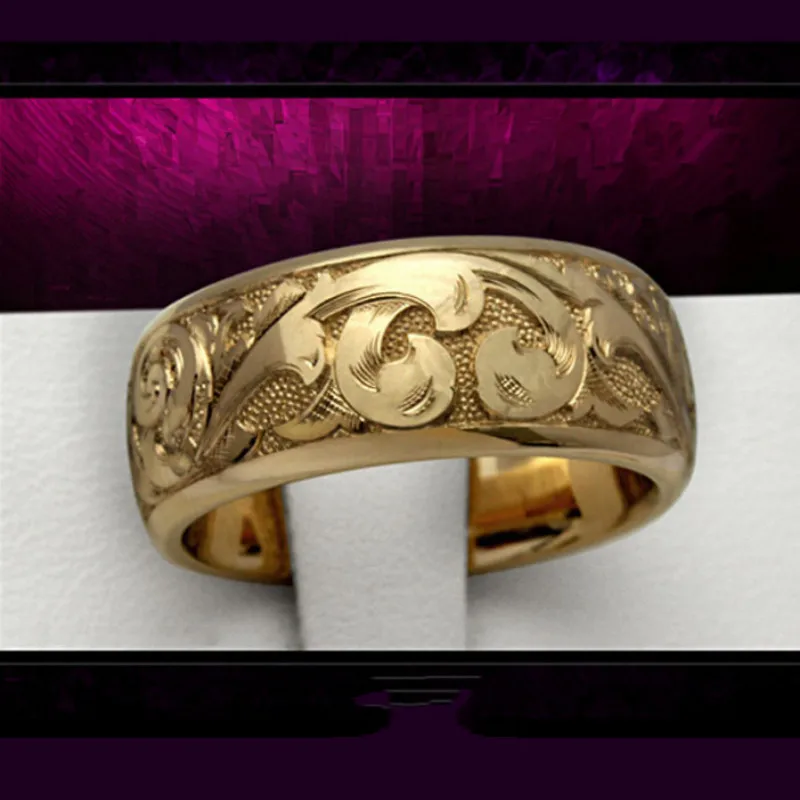 Men's Classic Fashion Vines Pattern Golden Rings Exquisite Classical Wedding Wedding Jewelry Accessories Wholesale
Men's Classic Fashion Vines Pattern Golden Rings Exquisite Classical Wedding Wedding Jewelry Accessories Wholesale