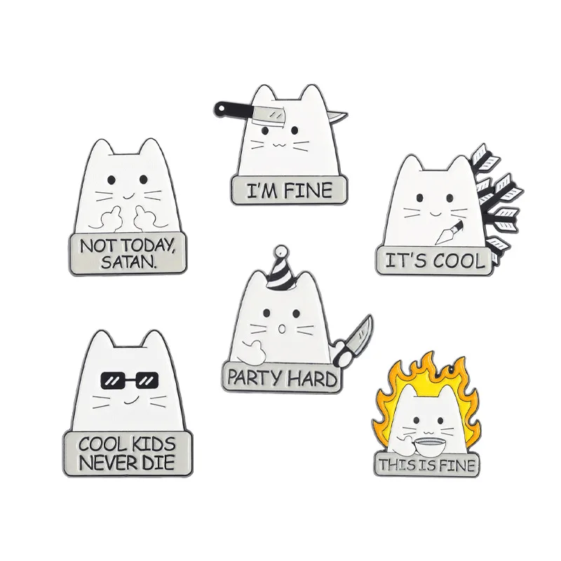 Cute Proud Sunglasses Cat Shape Backpack Clothing Accessories Alloy Enamel Lapel Pins Brooches Badge
Cute Proud Sunglasses Cat Shape Backpack Clothing Accessories Alloy Enamel Lapel Pins Brooches Badge