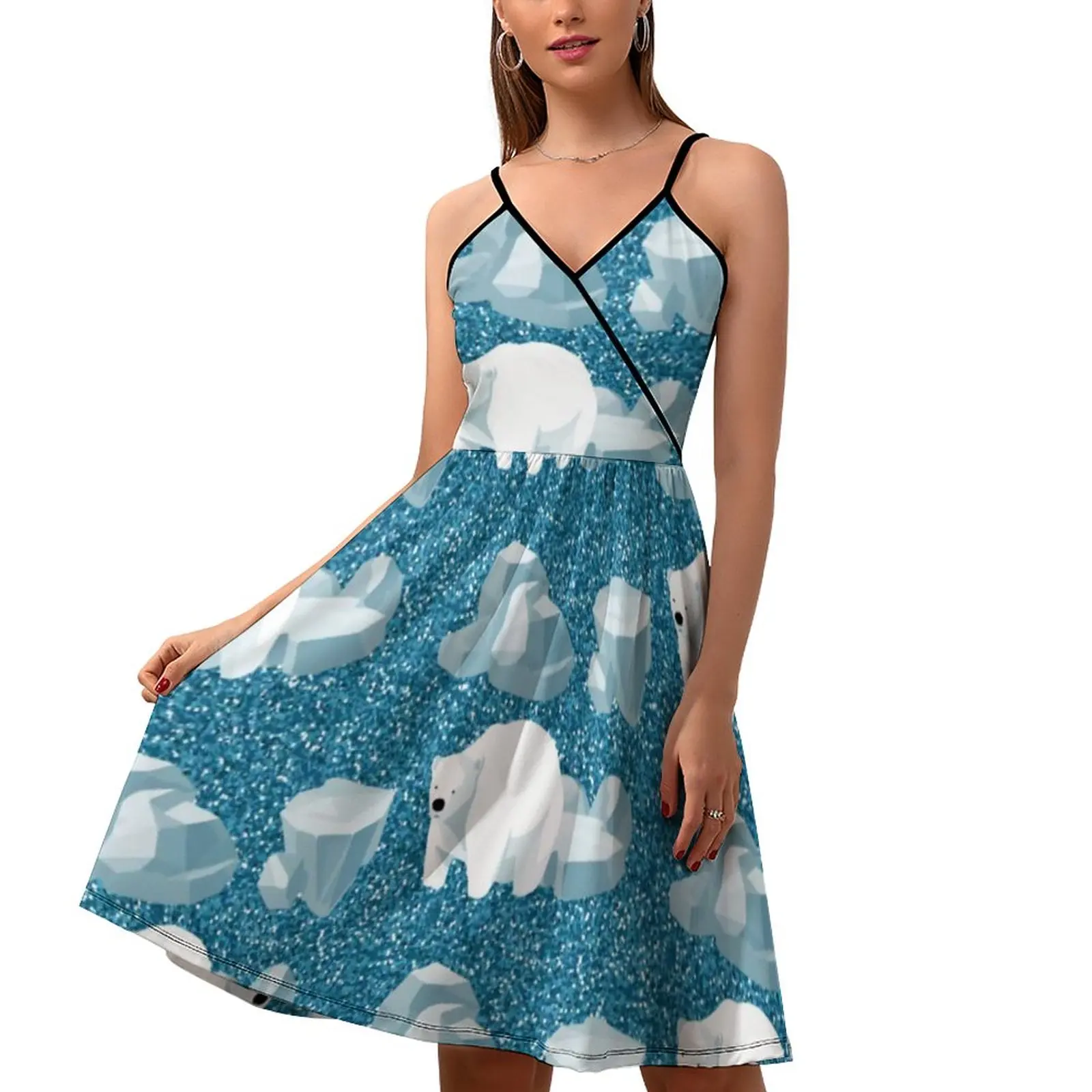 Nordic Animal Blue Casual Dress Summer Strap Cute White Polar Bear Street Fashion Dresses Female Boho Beach Print Vestidos
Nordic Animal Blue Casual Dress Summer Strap Cute White Polar Bear Street Fashion Dresses Female Boho Beach Print Vestidos