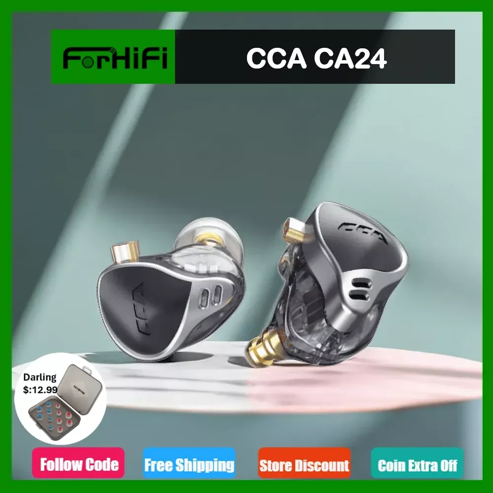 

CCA CA24 24 BA Units In Ear Earphone HIFI Balanced Armature DJ Monitor IEM Noise Cancelling Headsets ASX AST CA16 ZAS ZAX BA15