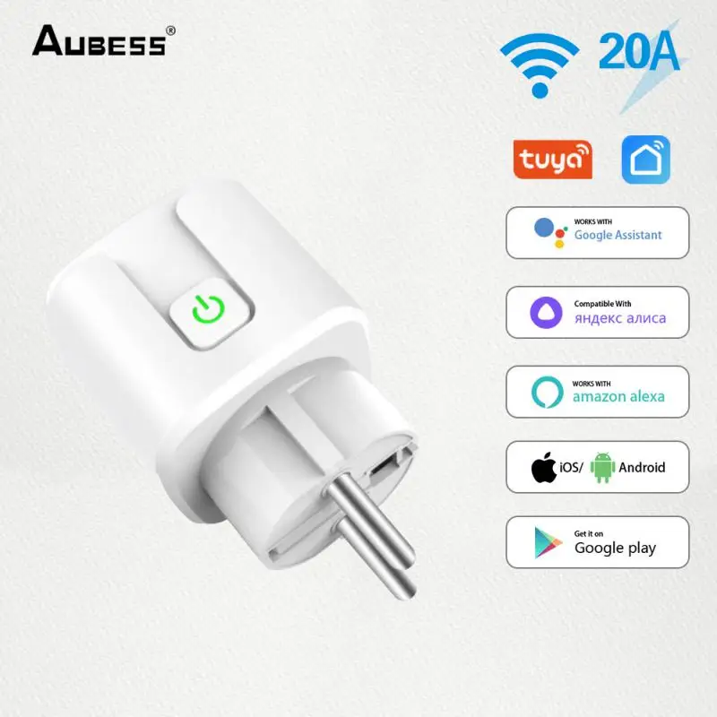 20A Tuya Wifi Smart Plug EU With Power Monitor Smart Life App Remote Control Socket Outlet Works With Alexa Google Home Alice
20A Tuya Wifi Smart Plug EU With Power Monitor Smart Life App Remote Control Socket Outlet Works With Alexa Google Home Alice