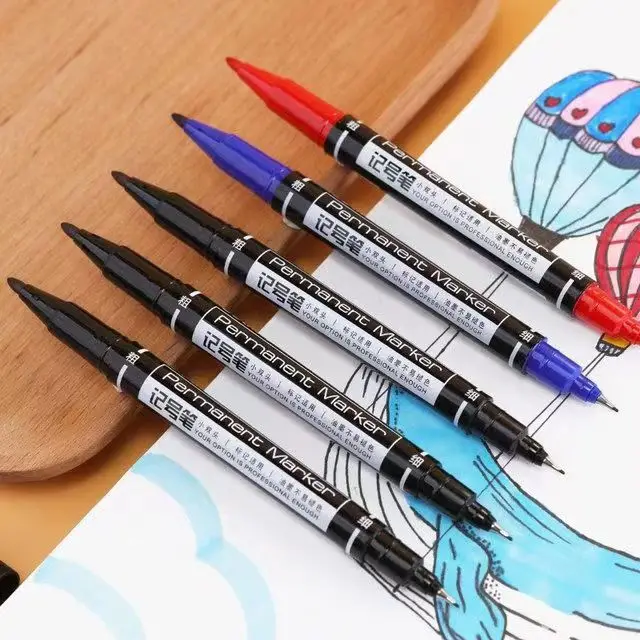 3Pcs Permanent Markers Pen Black Blue Red Double Headed Marker Pen Paper Steel CD Glass Fabric Paint Office School Supplies
3Pcs Permanent Markers Pen Black Blue Red Double Headed Marker Pen Paper Steel CD Glass Fabric Paint Office School Supplies