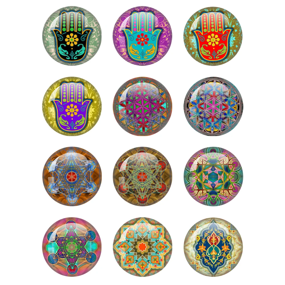 Colorful Palm Mandala Art Pattern 12mm/14mm/18mm/20mm/25mm Round Photo Glass Cabochon Demo Flat Back Making Jewelry Findings
Colorful Palm Mandala Art Pattern 12mm/14mm/18mm/20mm/25mm Round Photo Glass Cabochon Demo Flat Back Making Jewelry Findings