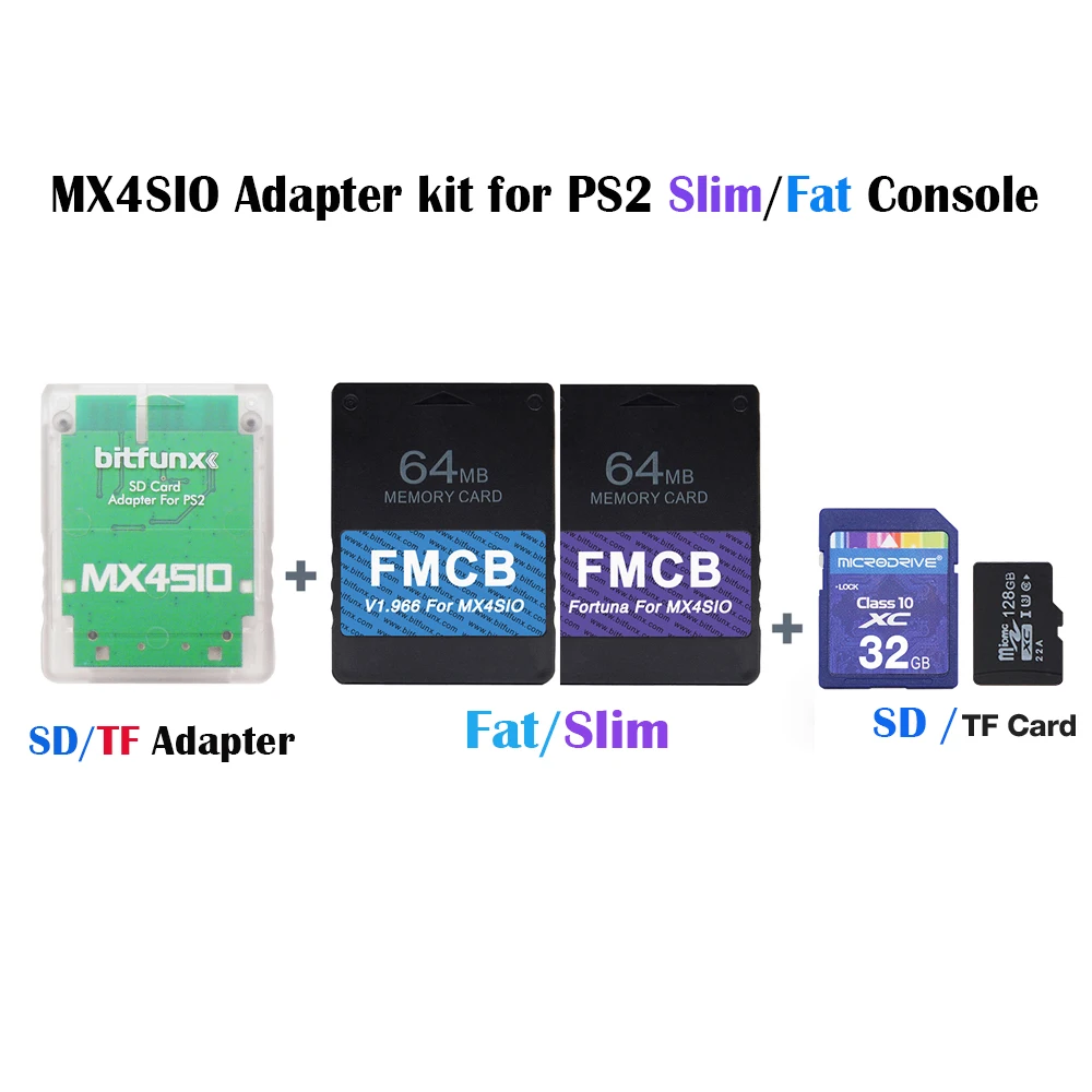 Адаптер MX4SIO SIO2SD SD/TF + FMCB/Fortuna 64 Мб FMCB OPL1.2.0 для консолей PS2 Slim/Fat
Адаптер MX4SIO SIO2SD SD/TF + FMCB/Fortuna 64 Мб FMCB OPL1.2.0 для консолей PS2 Slim/Fat