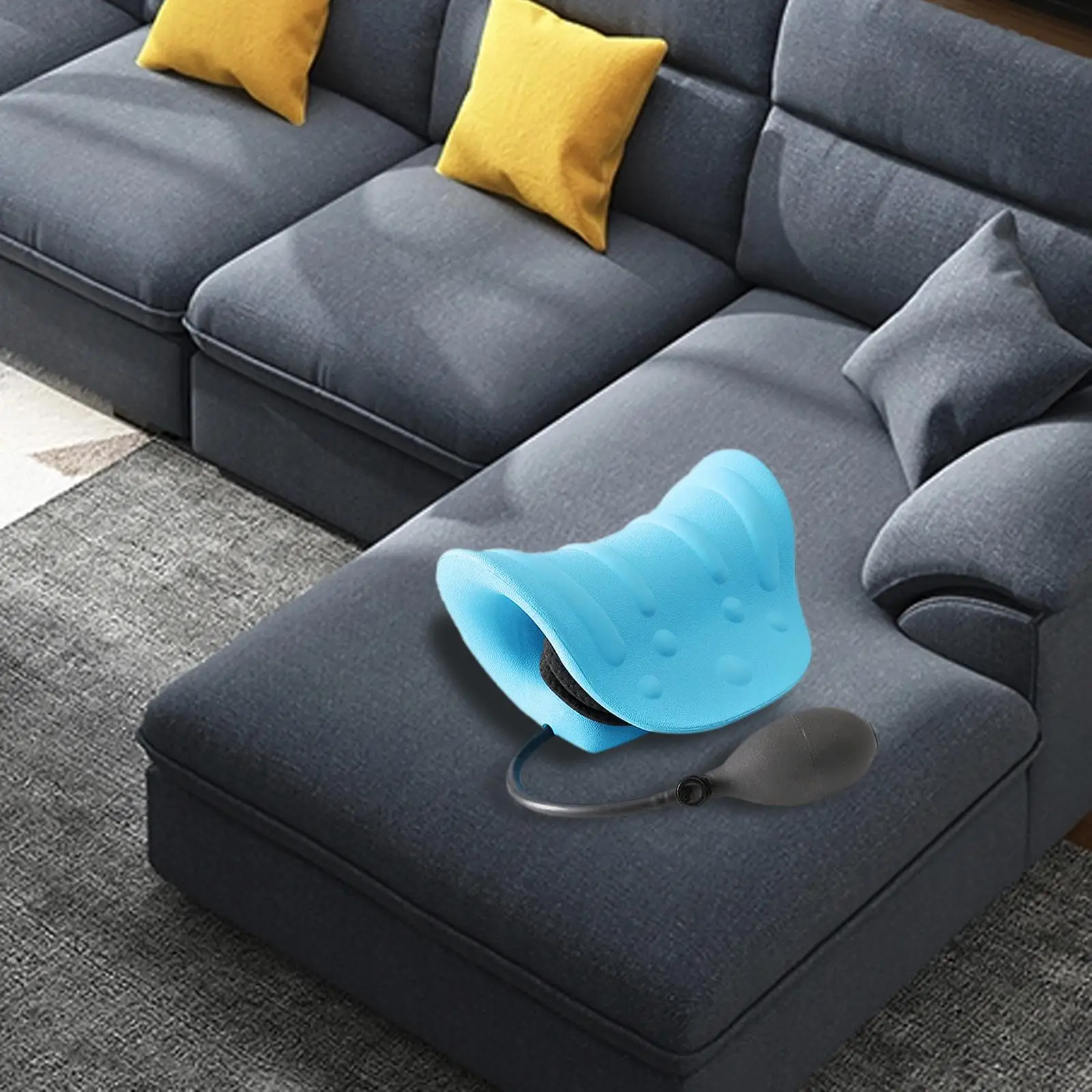 Распрямитель для шеи и плеч надувной Регулируемый с массажной точкой расслабляющий мышечный Растяжитель массажер портативный массаж шеи 
Распрямитель для шеи и плеч надувной Регулируемый с массажной точкой расслабляющий мышечный Растяжитель массажер портативный массаж шеи