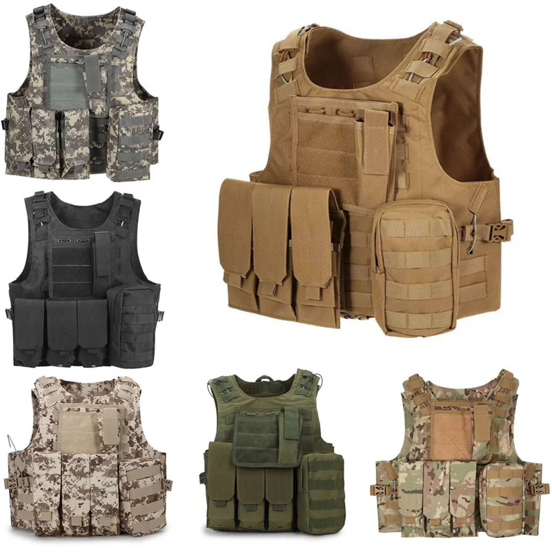 

600d Oxford Tactical Vest Mens Military Hunting Vest Field Battle Airsoft Molle Waistcoat Combat Assault Plate Carrier Vest