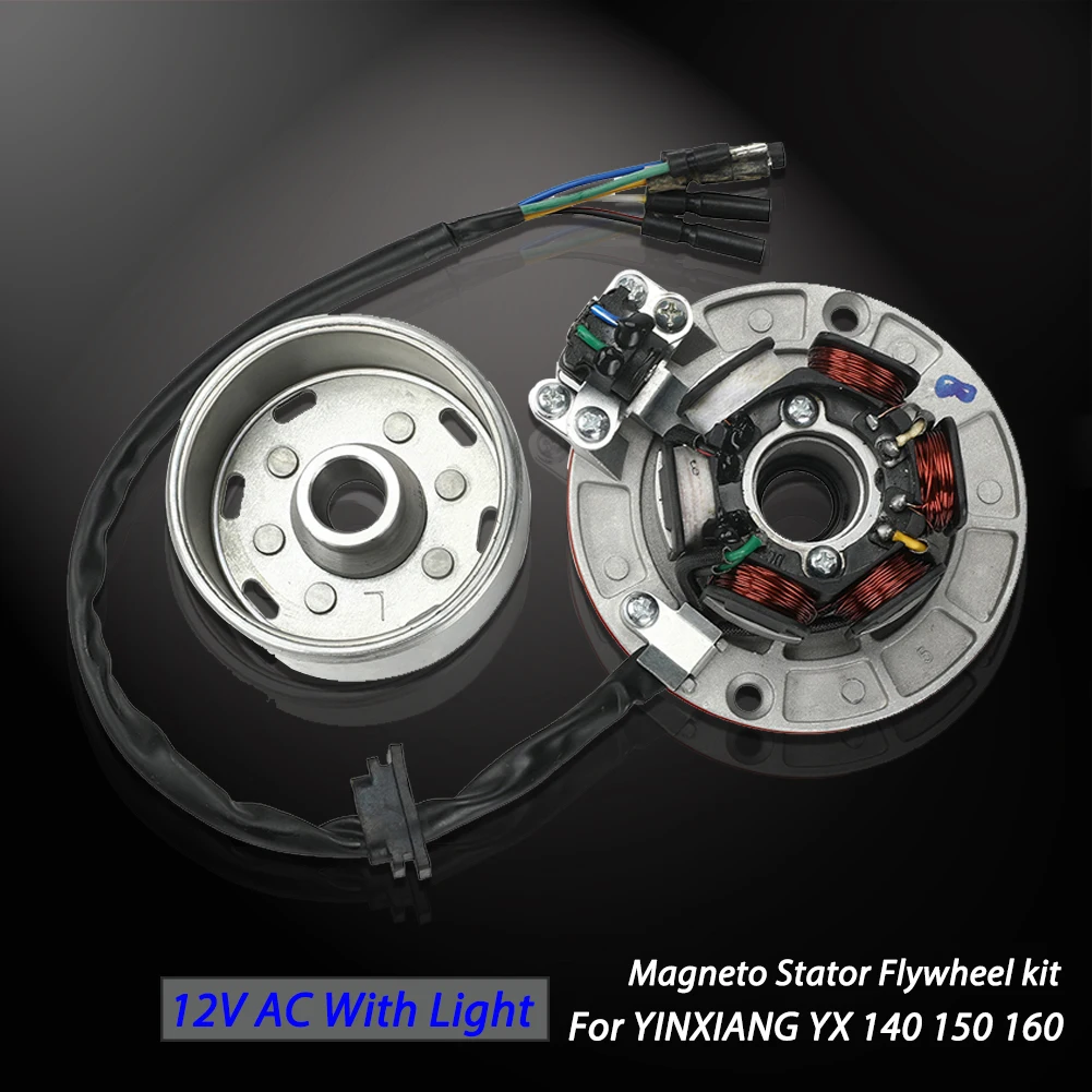 Маховик с магнитом зажигания переменного тока, 12 В, для YINXIANG YX 140cc 150cc 160cc KAYO ESB SDG SSR Pitsterpro
Маховик с магнитом зажигания переменного тока, 12 В, для YINXIANG YX 140cc 150cc 160cc KAYO ESB SDG SSR Pitsterpro