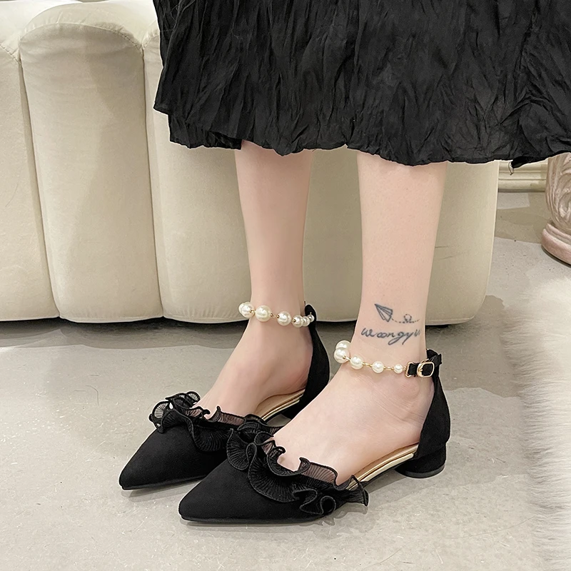 Women's Single Shoes New Style Gentle Temperament In Spring 2022 Women's High Heels Pointed Thick Heels Baotou Women's Sandals
Women's Single Shoes New Style Gentle Temperament In Spring 2022 Women's High Heels Pointed Thick Heels Baotou Women's Sandals