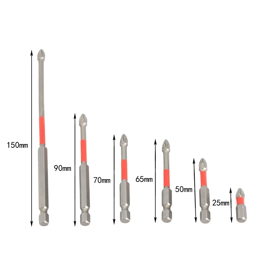 6PCS PH2 Magnetic Batch Head Cross Screwdriver Hardness Drill Bit Impact Screw 25/50/65/70/90/150mm Tool Accessories
6PCS PH2 Magnetic Batch Head Cross Screwdriver Hardness Drill Bit Impact Screw 25/50/65/70/90/150mm Tool Accessories