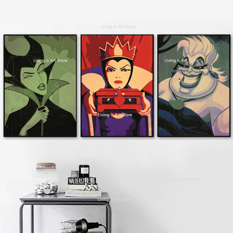 Disney Villains Poster Wall Art Prints and Canvas Paintings Decoration for Living Room Bedroom Home Decor Gift Pictures No Frame
Disney Villains Poster Wall Art Prints and Canvas Paintings Decoration for Living Room Bedroom Home Decor Gift Pictures No Frame