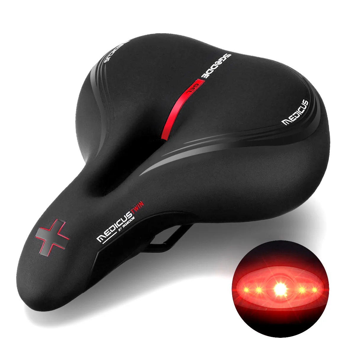 Bike Saddle MTB Mountain Road Bike Seat Cycling Cushion Comfortable Shockproof Bicycle Saddle Racing Saddle with Taillight
Bike Saddle MTB Mountain Road Bike Seat Cycling Cushion Comfortable Shockproof Bicycle Saddle Racing Saddle with Taillight