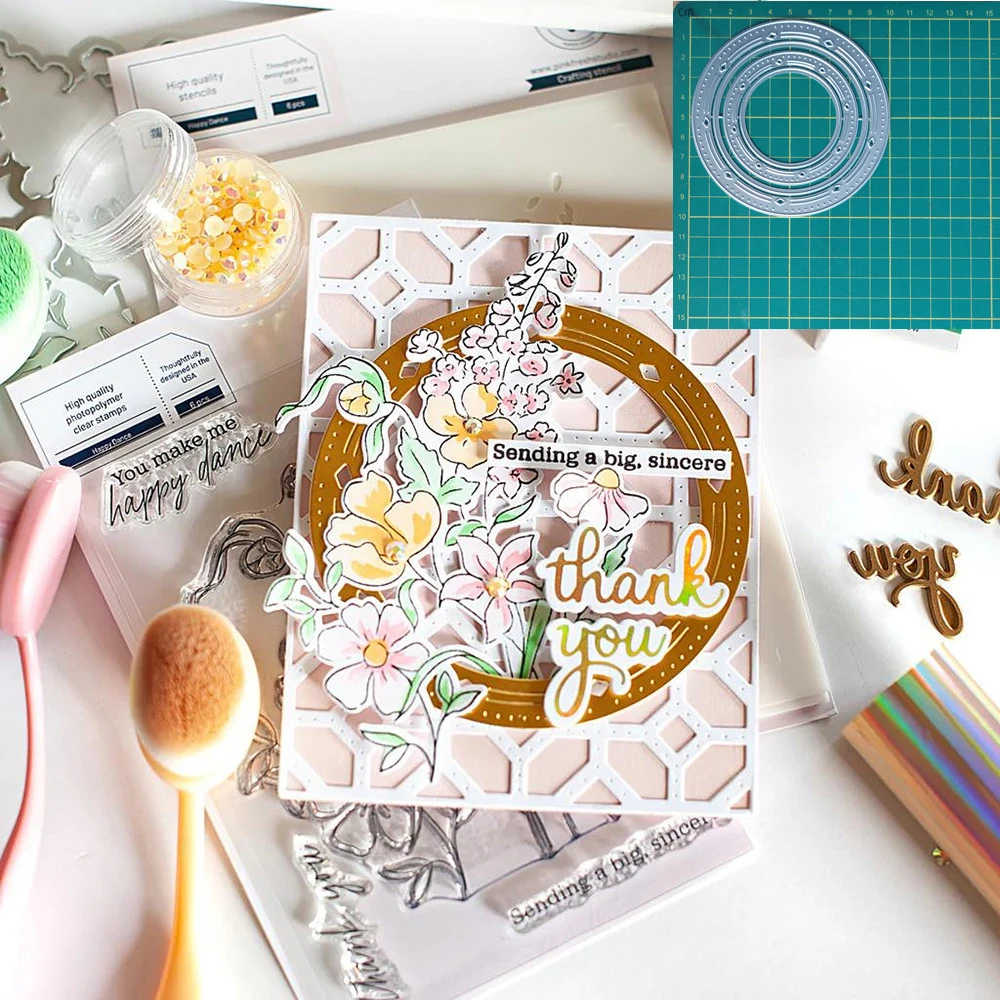 Circular Background Frame Metal Cutting Dies Stencils For DIY Scrapbooking Decorative Embossing Handcraft Die Cutting Template
Circular Background Frame Metal Cutting Dies Stencils For DIY Scrapbooking Decorative Embossing Handcraft Die Cutting Template
