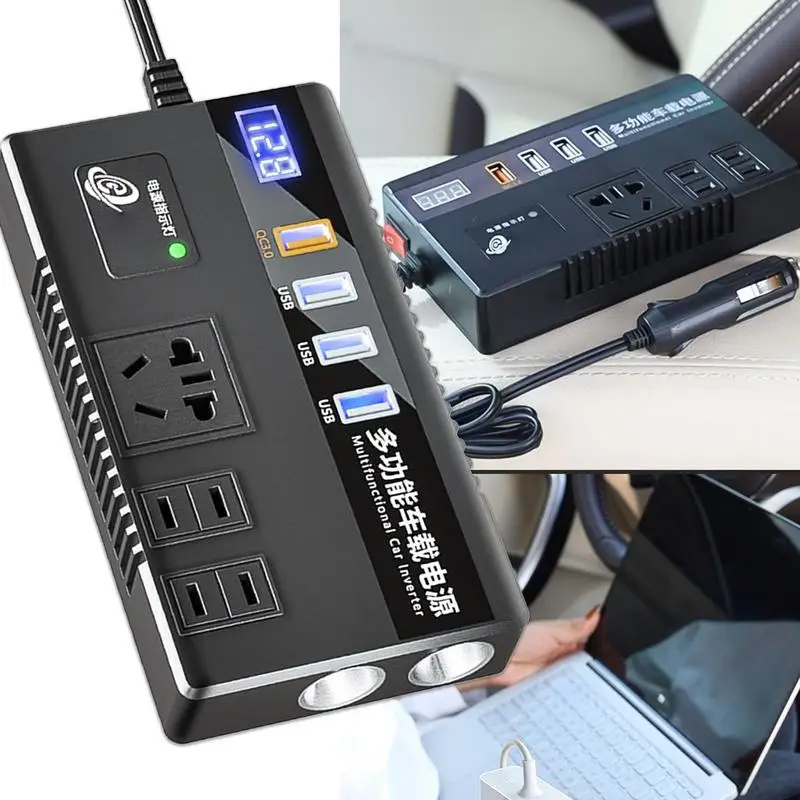 Power Inverter 12V/24V To 220V Power Converter Socket With Fast Charge DC To AC Inverter Charger Adapter For Cell Phone Car Fans
Power Inverter 12V/24V To 220V Power Converter Socket With Fast Charge DC To AC Inverter Charger Adapter For Cell Phone Car Fans
