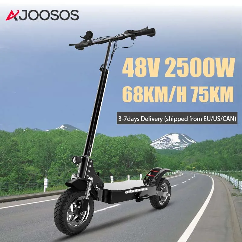 

Dual Shock Absorption Electric Scooter Long Range 75KM For Commute E Scooter 2500W Motor 68KM/H 40MPH Speed Folding 10INCH Tires