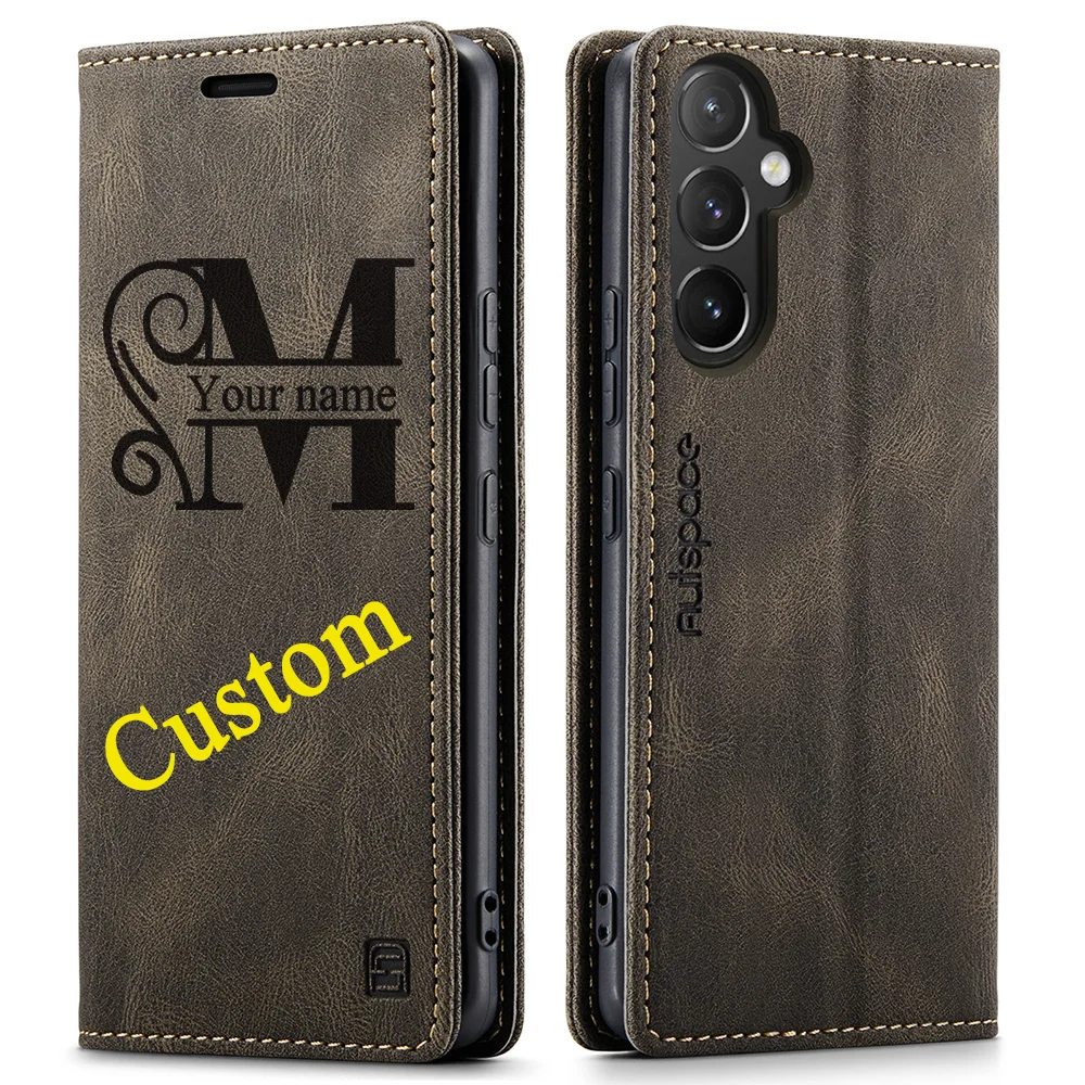 Magnetic Flip Wallet Cover for Samsung Galaxy, Custom Letter Leather Case, Engraving Name Engraving, A73, A54, A53, A52, A13, A1
Magnetic Flip Wallet Cover for Samsung Galaxy, Custom Letter Leather Case, Engraving Name Engraving, A73, A54, A53, A52, A13, A1