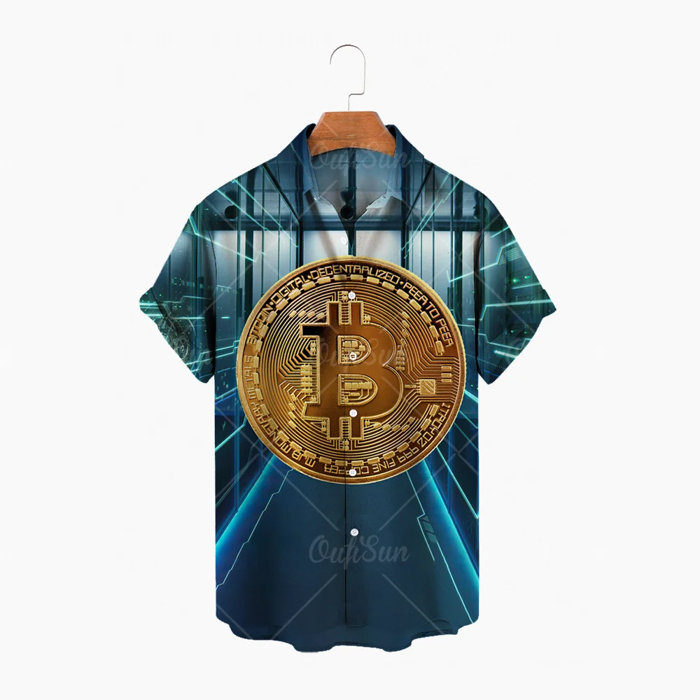 Men's Hawaiian Shirt Single Button Lapel Shirt Bitcoin 3D Printed Short Sleeve Shirt Casual Beach Top 2022 Summer New
Men's Hawaiian Shirt Single Button Lapel Shirt Bitcoin 3D Printed Short Sleeve Shirt Casual Beach Top 2022 Summer New