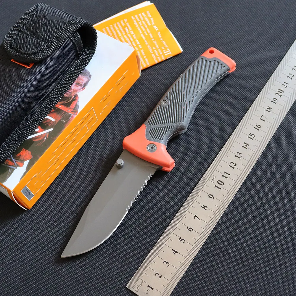 Grylls Ultimate Outdoor Hunting Folding Knife 7CR17MOV Blade Plastic Handle Diving Paratroopers Half Teeth Camping Survival TOOL
Grylls Ultimate Outdoor Hunting Folding Knife 7CR17MOV Blade Plastic Handle Diving Paratroopers Half Teeth Camping Survival TOOL