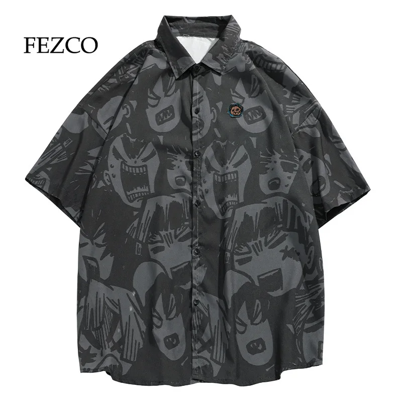 FEZCO Summer Women Man Anime Plus Sized Printed Hip Pop Streetwear Turn-down Collar Loose Tops Oversized
FEZCO Summer Women Man Anime Plus Sized Printed Hip Pop Streetwear Turn-down Collar Loose Tops Oversized