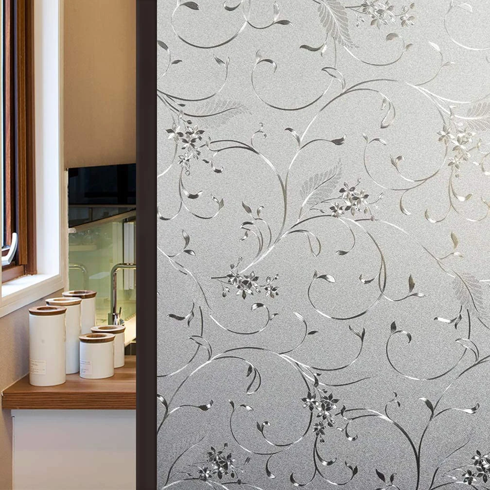 Privacy Window Film Etched Flowers Static Cling Glass Door Film Non Adhesive Heat Control Anti UV Window Sticker for Office Home
Privacy Window Film Etched Flowers Static Cling Glass Door Film Non Adhesive Heat Control Anti UV Window Sticker for Office Home