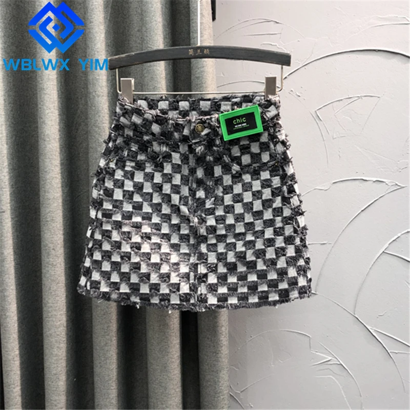 Summer Denim Skirt Shorts Women Pocket Fashion Plaid Tassel High Waist Mini Skirt Female Loose A-Line Package Hip Jeans Skirts
Summer Denim Skirt Shorts Women Pocket Fashion Plaid Tassel High Waist Mini Skirt Female Loose A-Line Package Hip Jeans Skirts