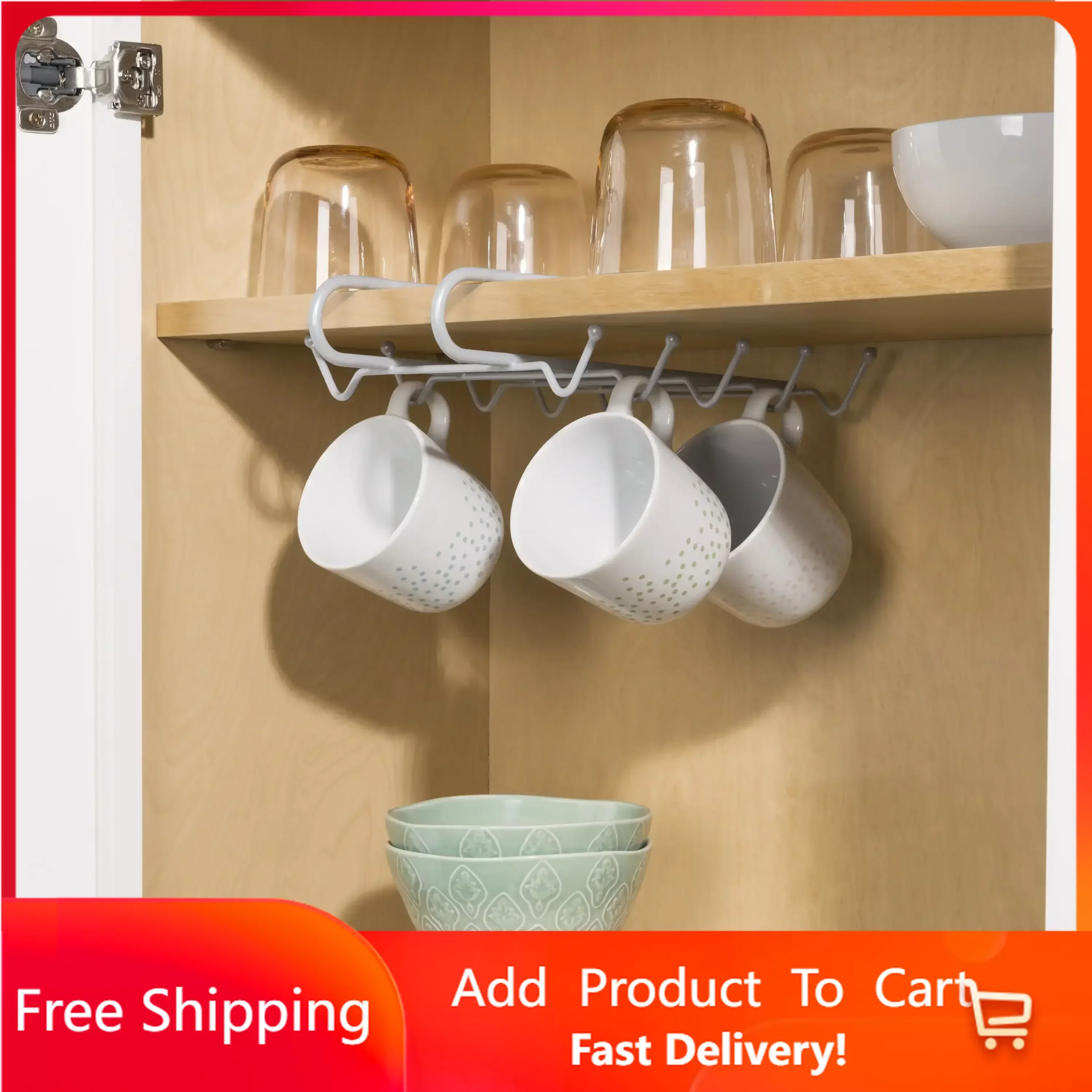 under The Shelf Vinyl Coated Steel 6 Hook Mug Rack, Silver Rapid Transit Free Shipping
under The Shelf Vinyl Coated Steel 6 Hook Mug Rack, Silver Rapid Transit Free Shipping